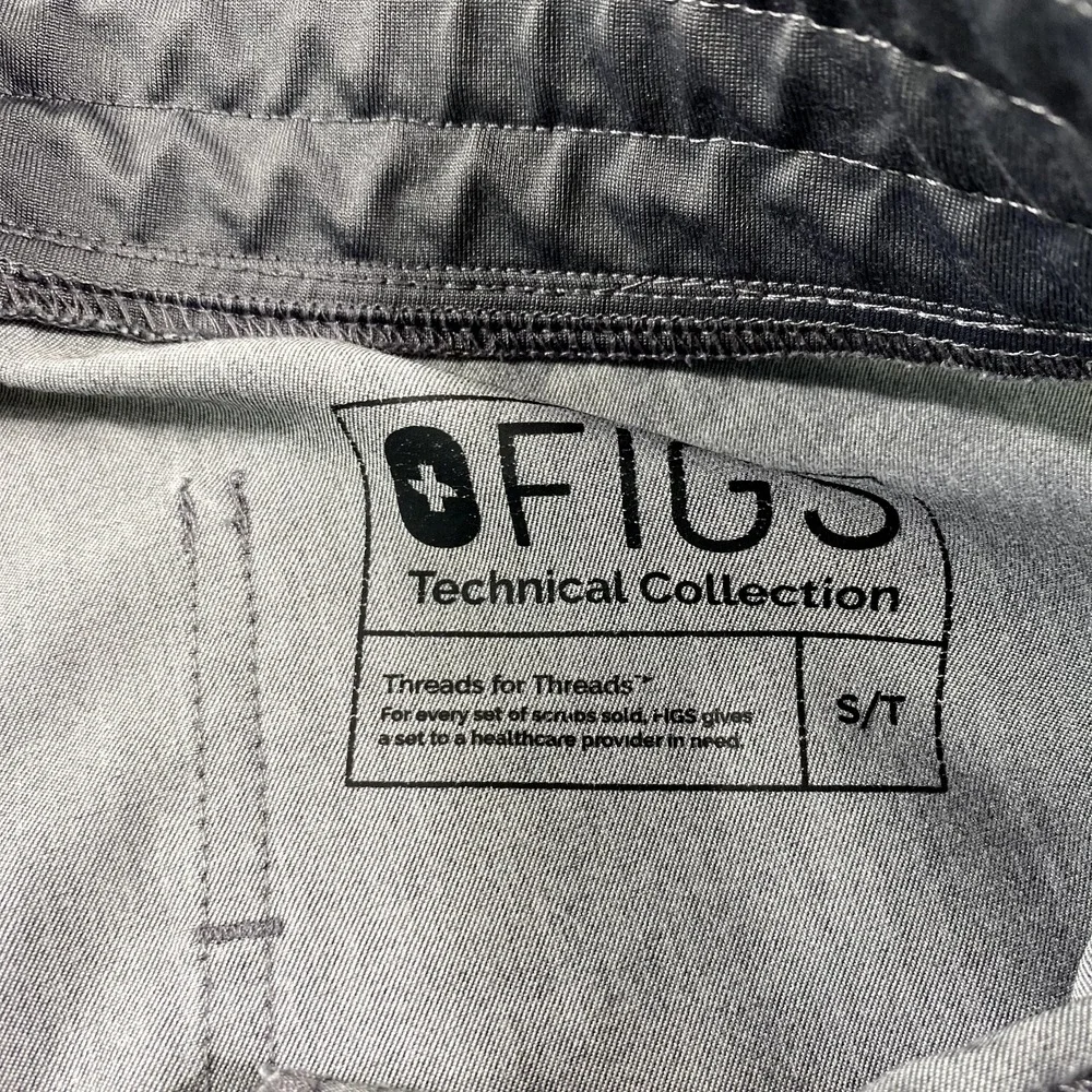 FIGS Technical Pants Womens Small 28x31 Gray Cargo Pocket Scrub Medical *‎